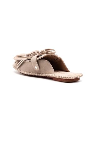 Beige suede mules with fringing ELENA IACHI | C28SAND